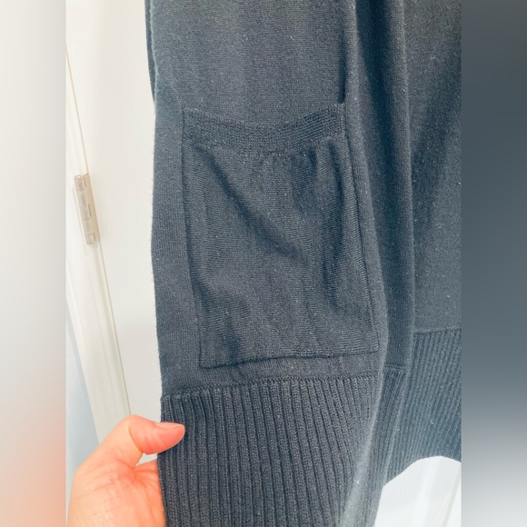 NWOT Eileen Fisher Open Cardigan With Pockets Black S/M - Picture 8 of 8